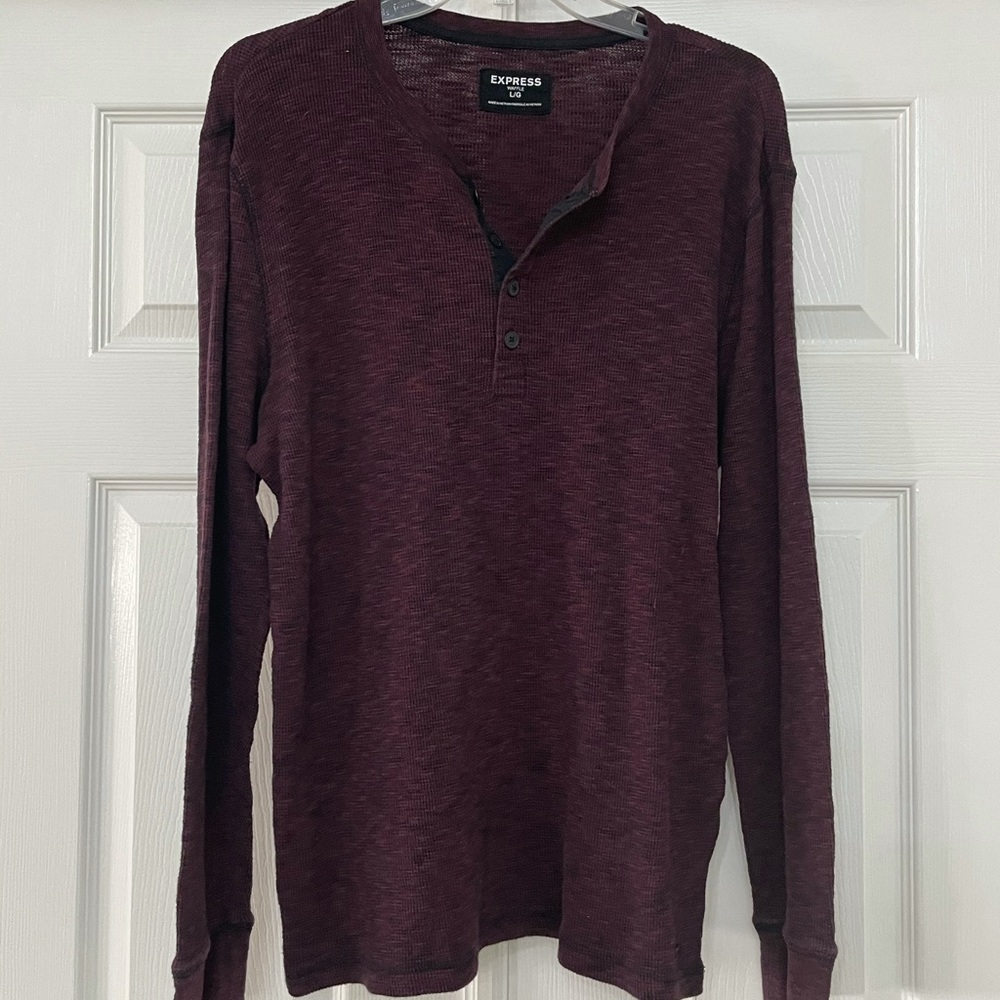 Express Button Down Waffle Shirt